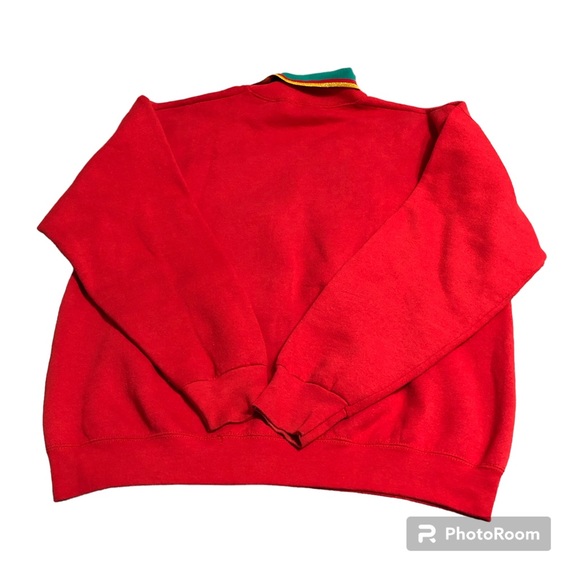 Vintage 90s Red Christmas Sweater Teddy Bears Jingle Bears Caroling XL - Picture 2 of 7